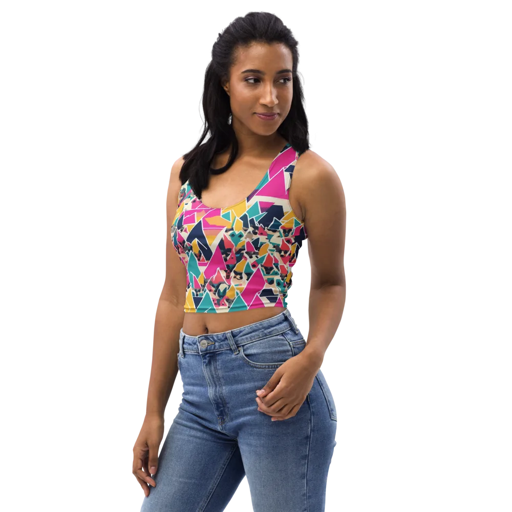Kaleido Canines on Crop Top — Left Front