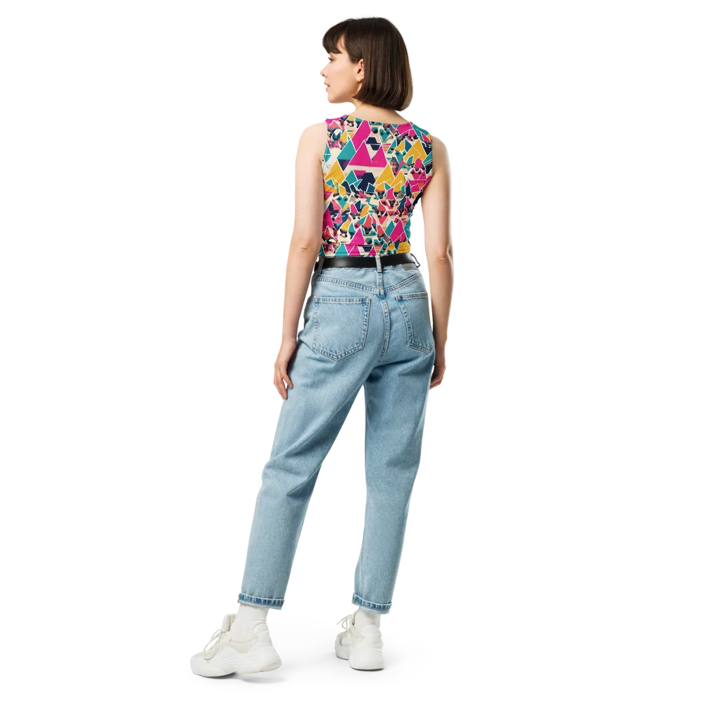 Kaleido Canines on Crop Top — Back