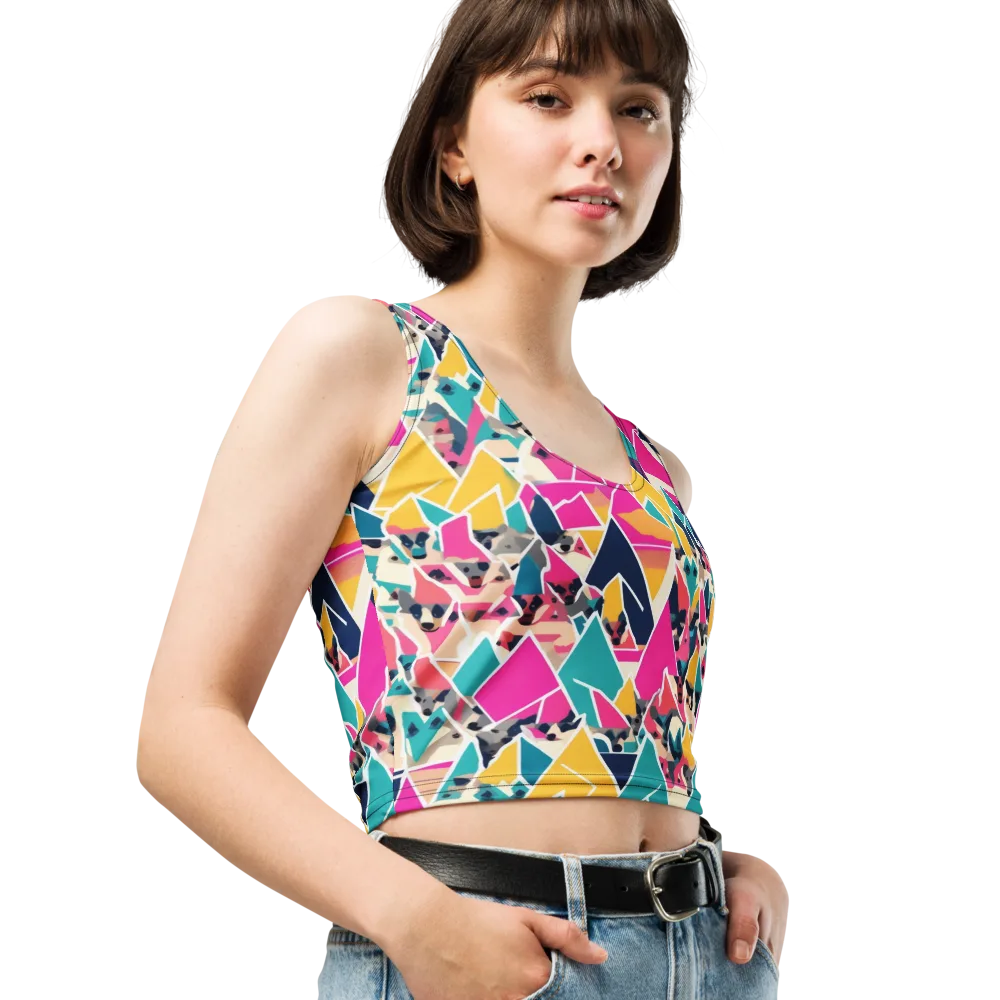 Kaleido Canines on Crop Top — Right Front