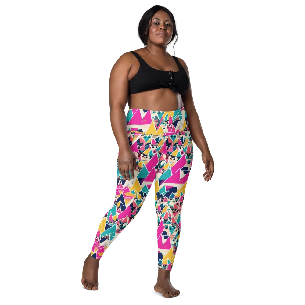 Kaleido Canines on Leggings with Pockets — Front