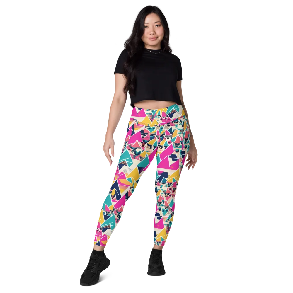 Kaleido Canines on Leggings with Pockets — Front