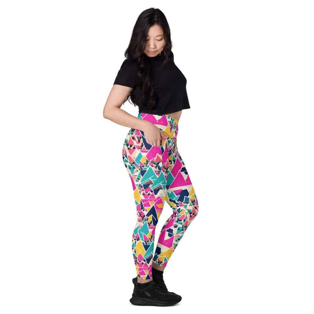 Kaleido Canines on Leggings with Pockets — Right