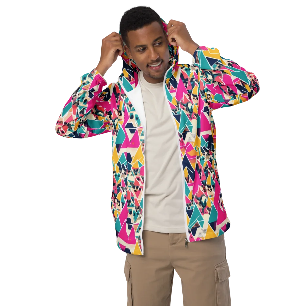 Kaleido Canines on Men's Windbreaker — Front