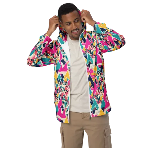 Kaleido Canines on a Men's Windbreaker