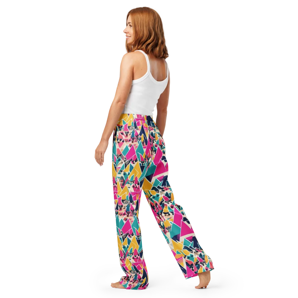 Kaleido Canines on Women's Pajama Pants — Back