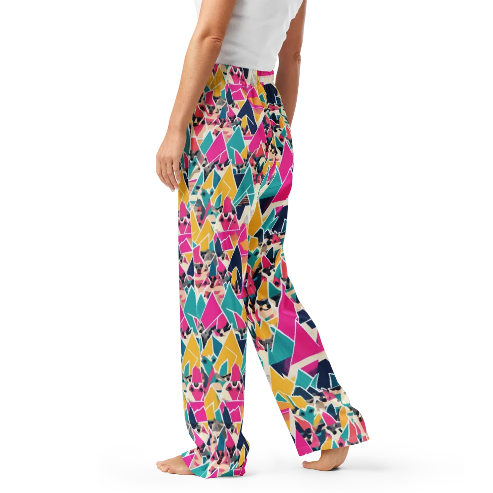 Kaleido Canines on Women's Pajama Pants — Left