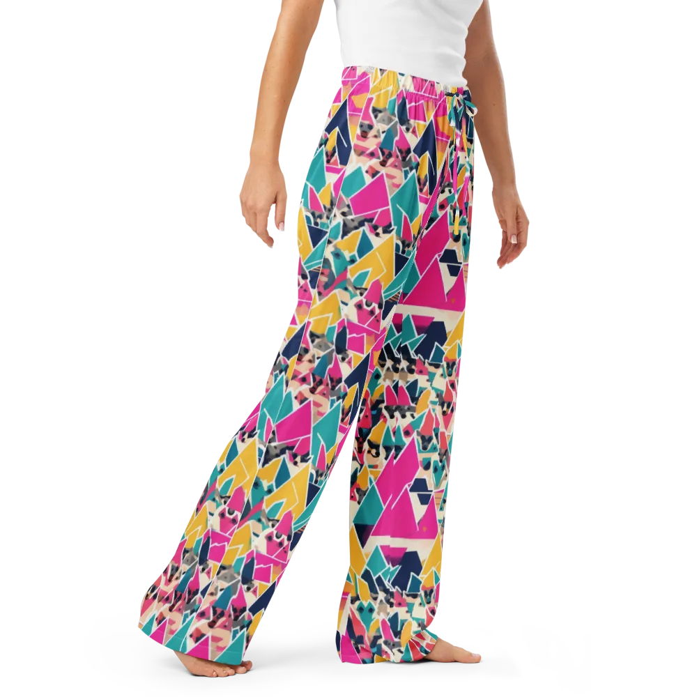 Kaleido Canines on Women's Pajama Pants — Right Front