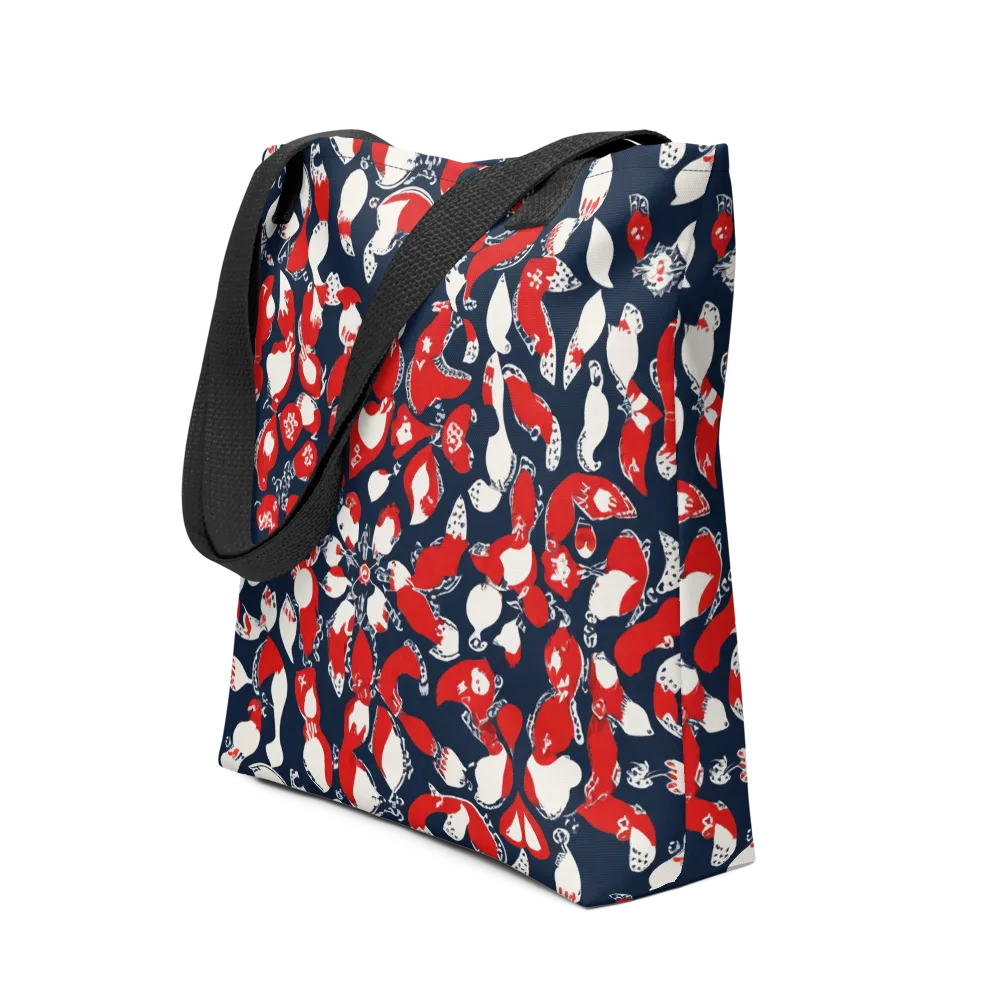 Crimson Koi Garden on Tote Bag — Front