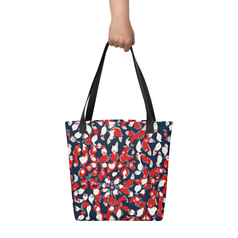 Crimson Koi Garden on Tote Bag — Front
