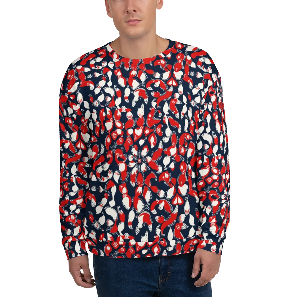 Crimson Koi Garden on Sweatshirt — Front