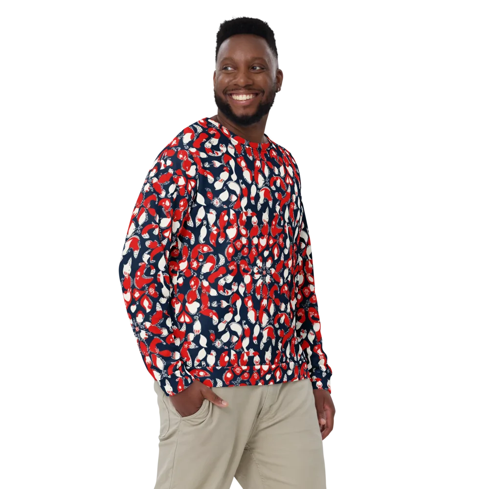 Crimson Koi Garden on Sweatshirt — Front