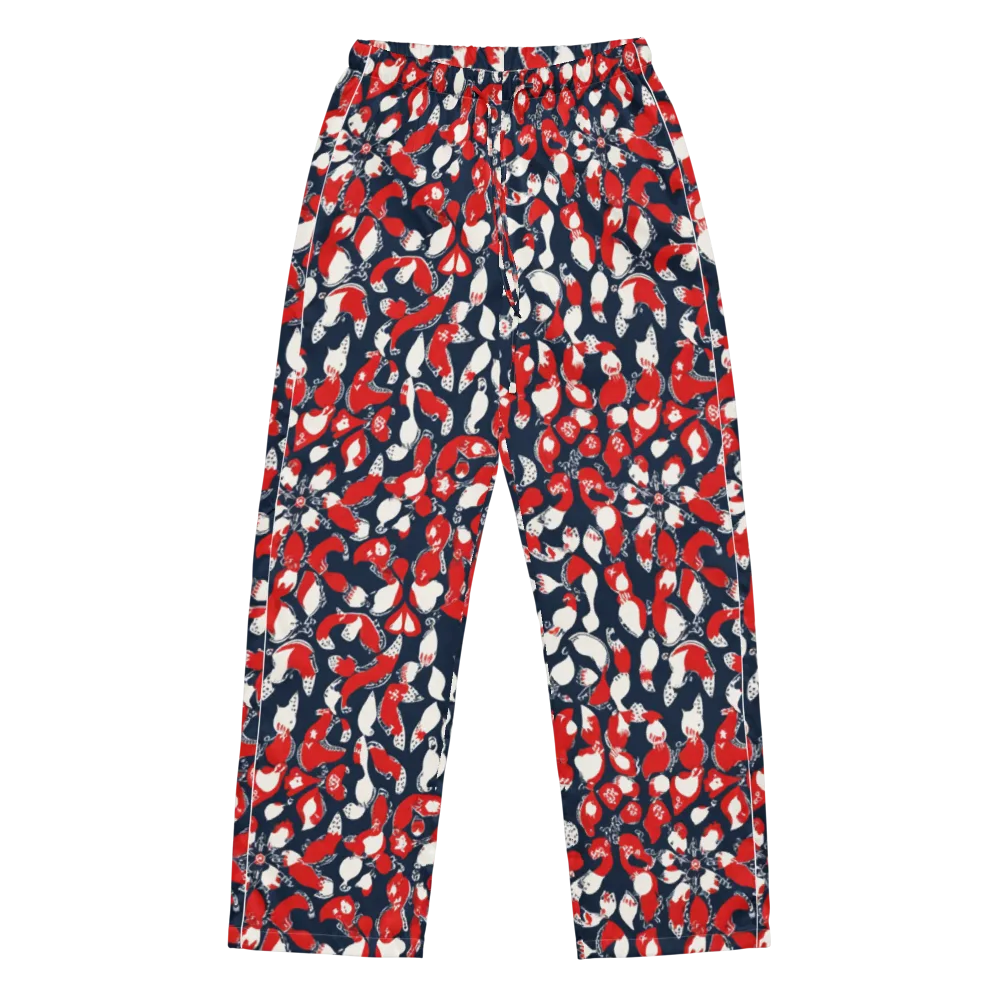 Crimson Koi Garden on Women's Pajama Pants — Front