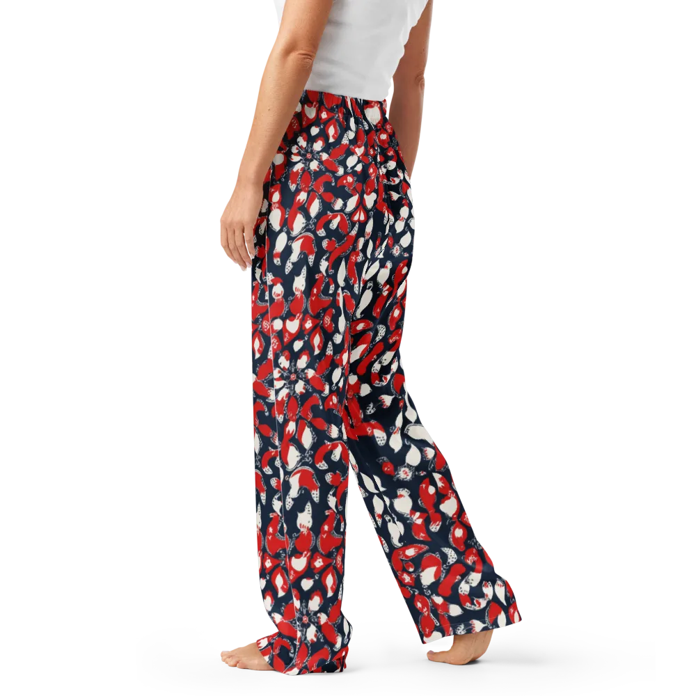 Crimson Koi Garden on Women's Pajama Pants — Left