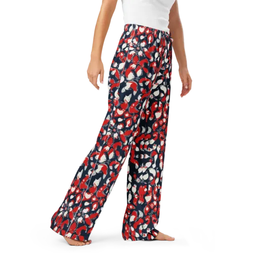 Crimson Koi Garden on a Women's Pajama Pants