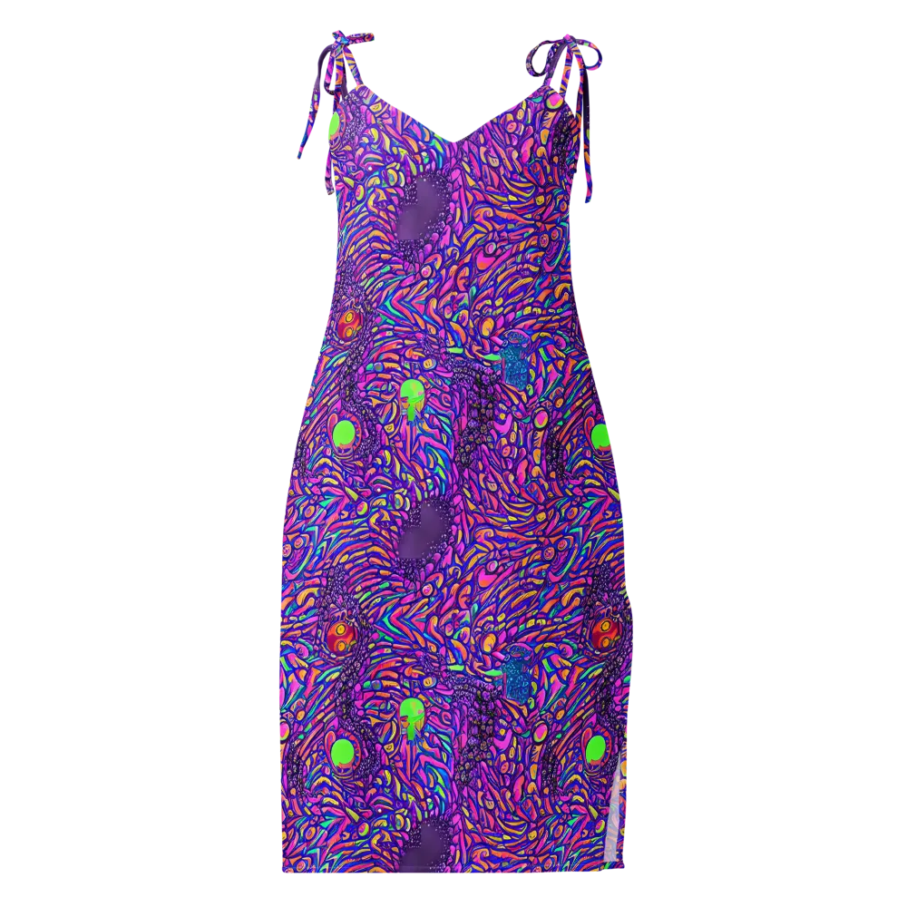 Psychedelic Bloom on Slip Dress — Front