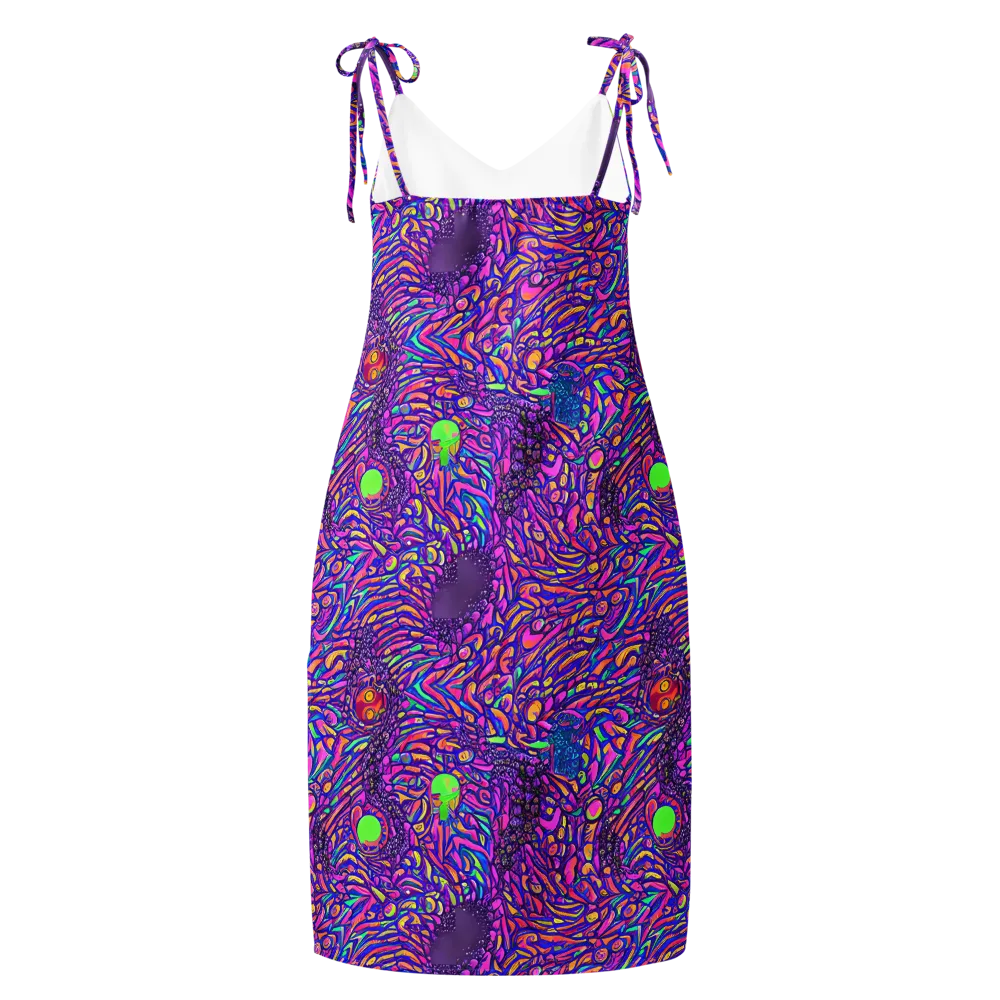 Psychedelic Bloom on Slip Dress — Back