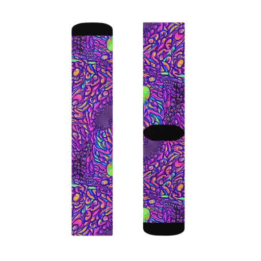 Psychedelic Bloom on a Socks