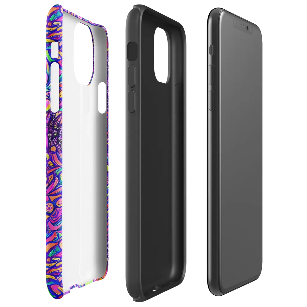 Psychedelic Bloom on Tough Case for iPhone® — Right