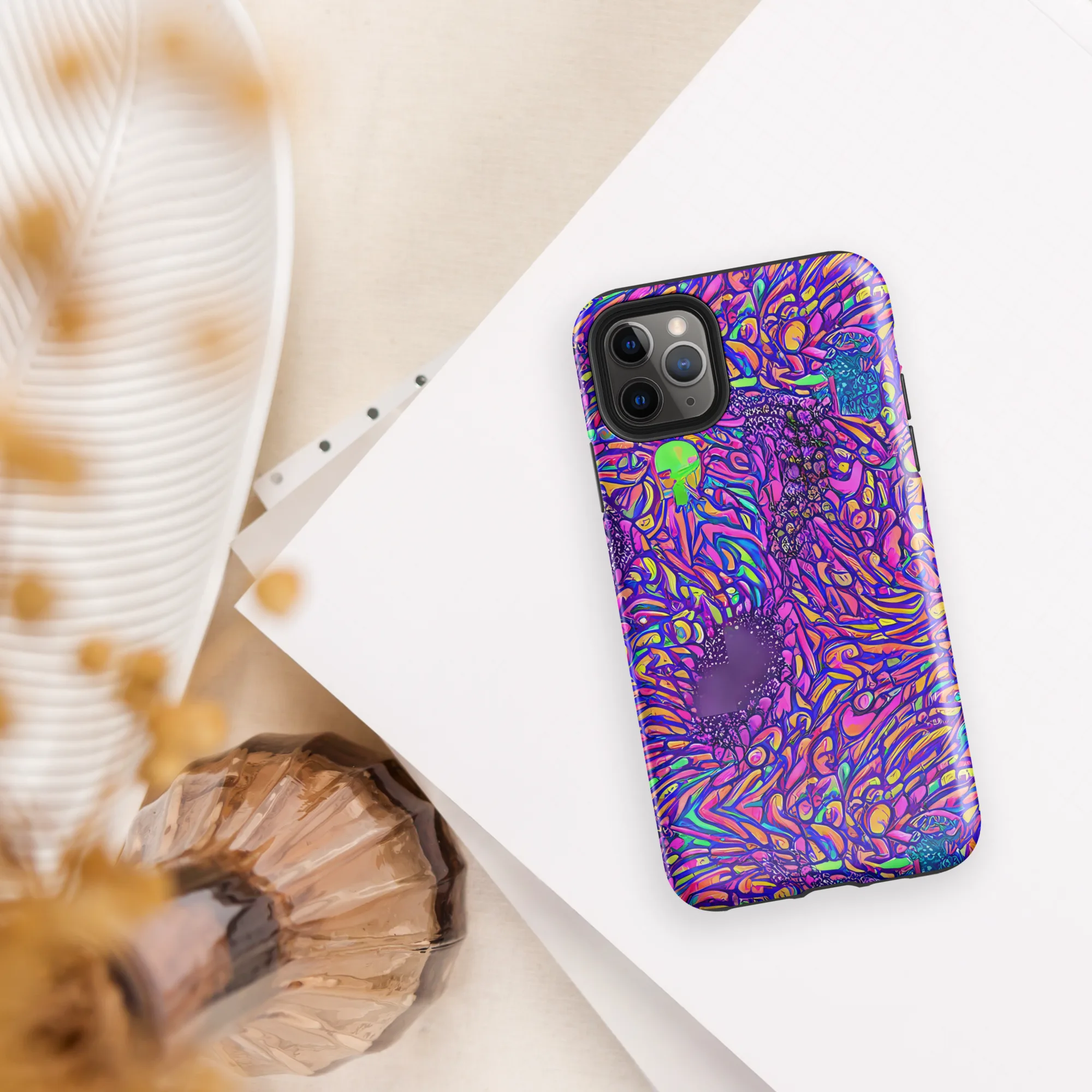 Psychedelic Bloom on Tough Case for iPhone® — Front