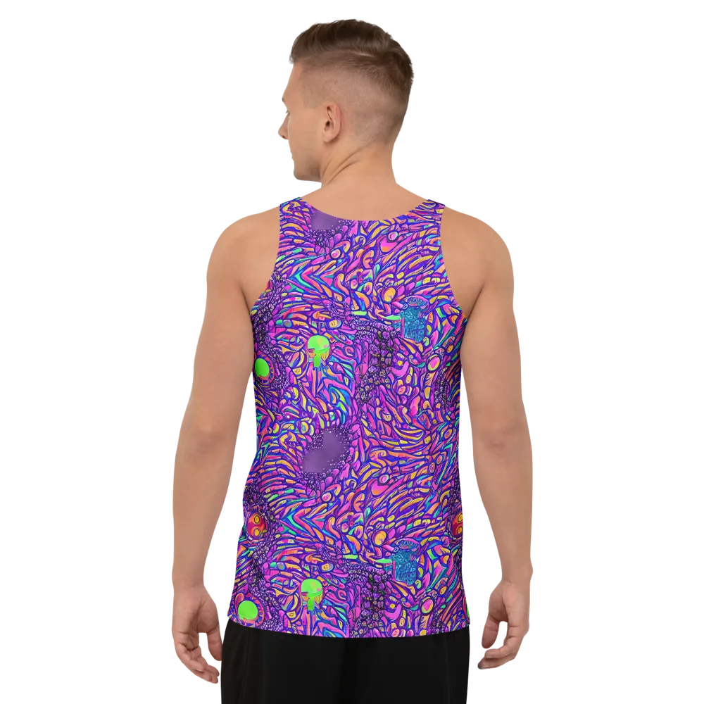Psychedelic Bloom on Men's Tank Top — Back