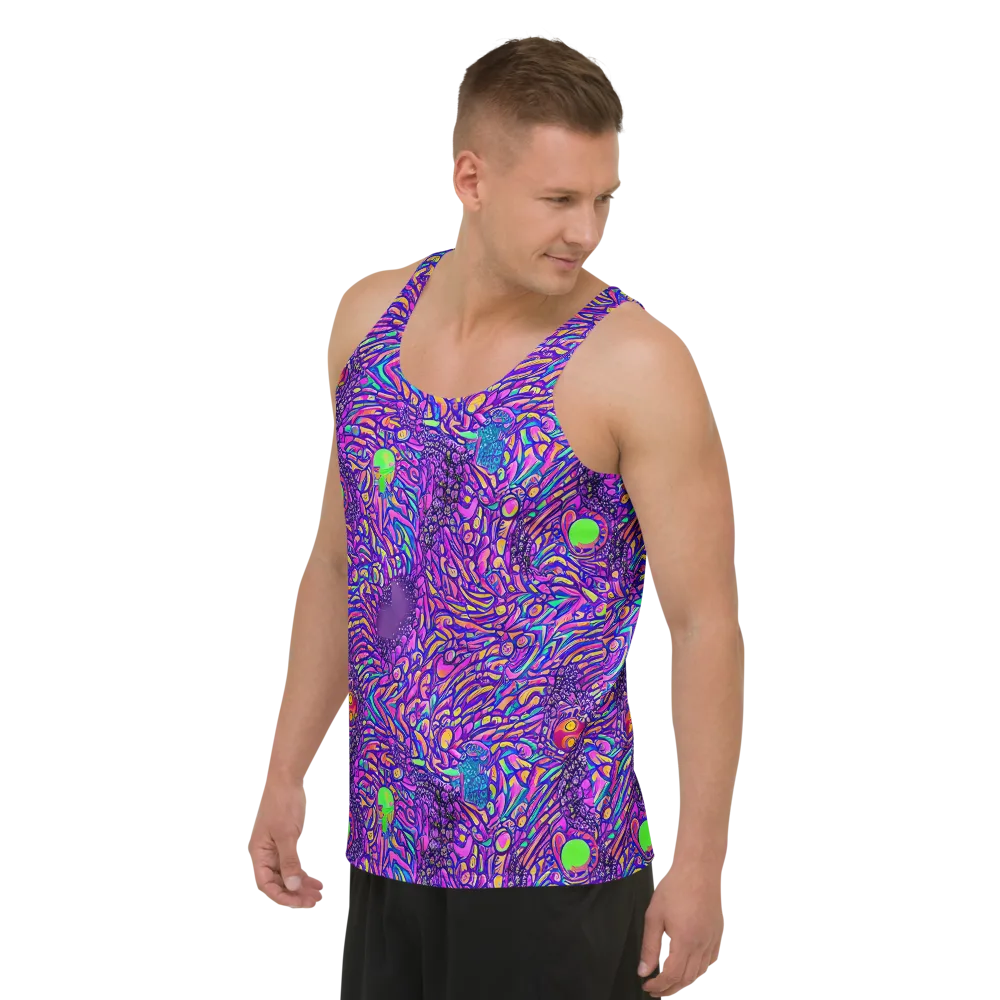 Psychedelic Bloom on Men's Tank Top — Left Front