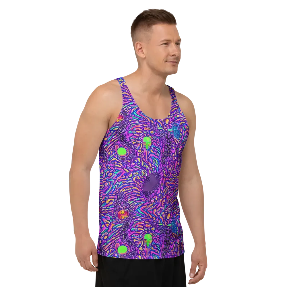 Psychedelic Bloom on Men's Tank Top — Right Front