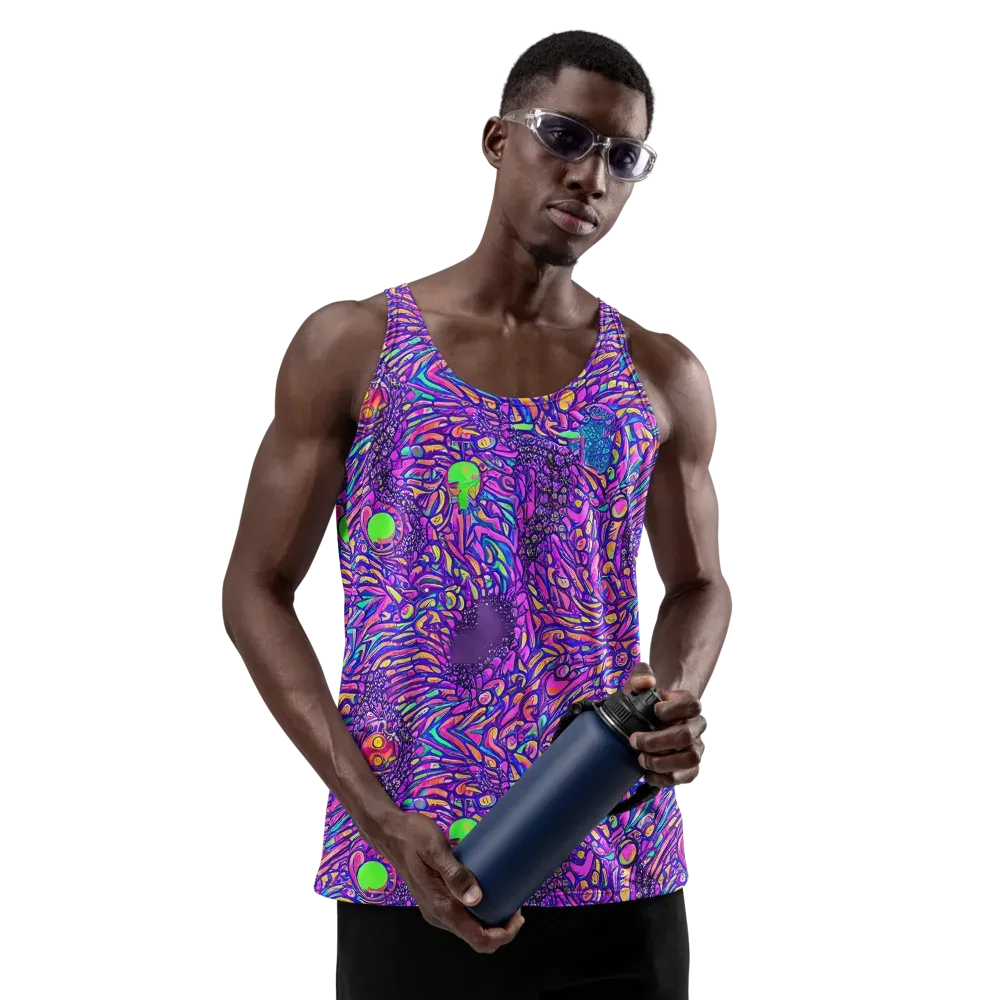 Psychedelic Bloom on Men's Tank Top — Front