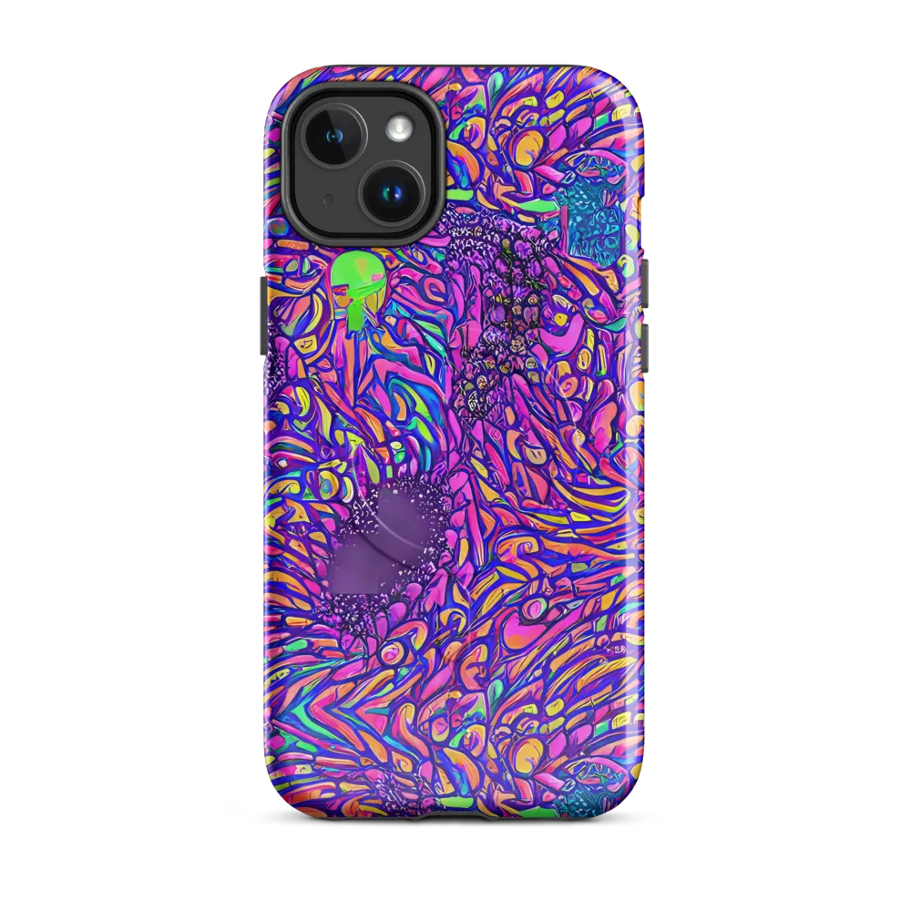 Psychedelic Bloom on MagSafe Tough Case for iPhone® — Front