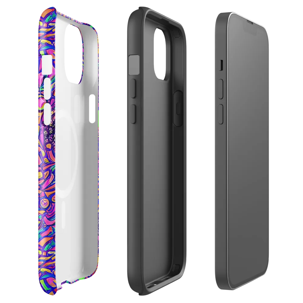 Psychedelic Bloom on MagSafe Tough Case for iPhone® — Front