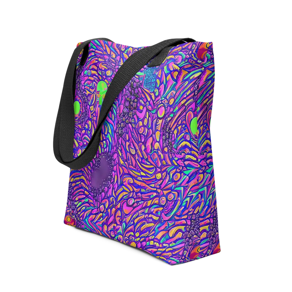 Psychedelic Bloom on Tote Bag — Front