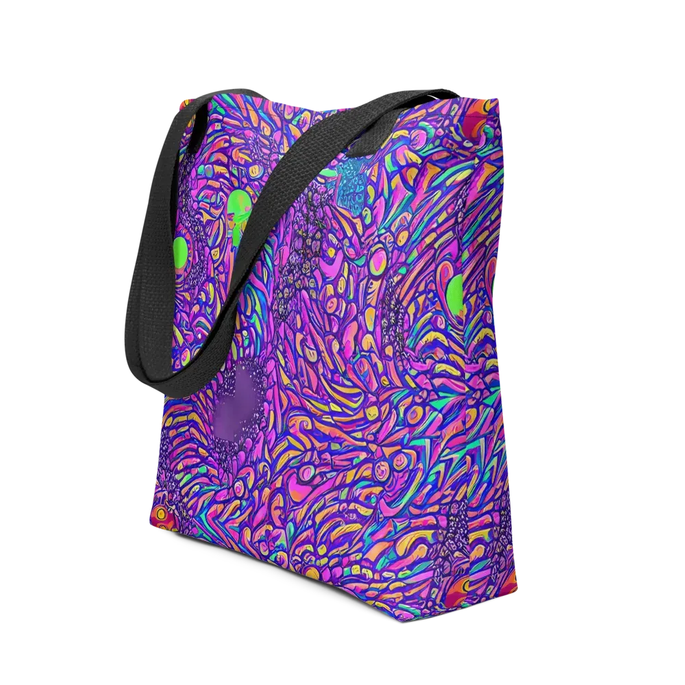 Psychedelic Bloom on Tote Bag — Front