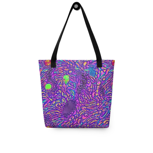 Psychedelic Bloom on a Tote Bag