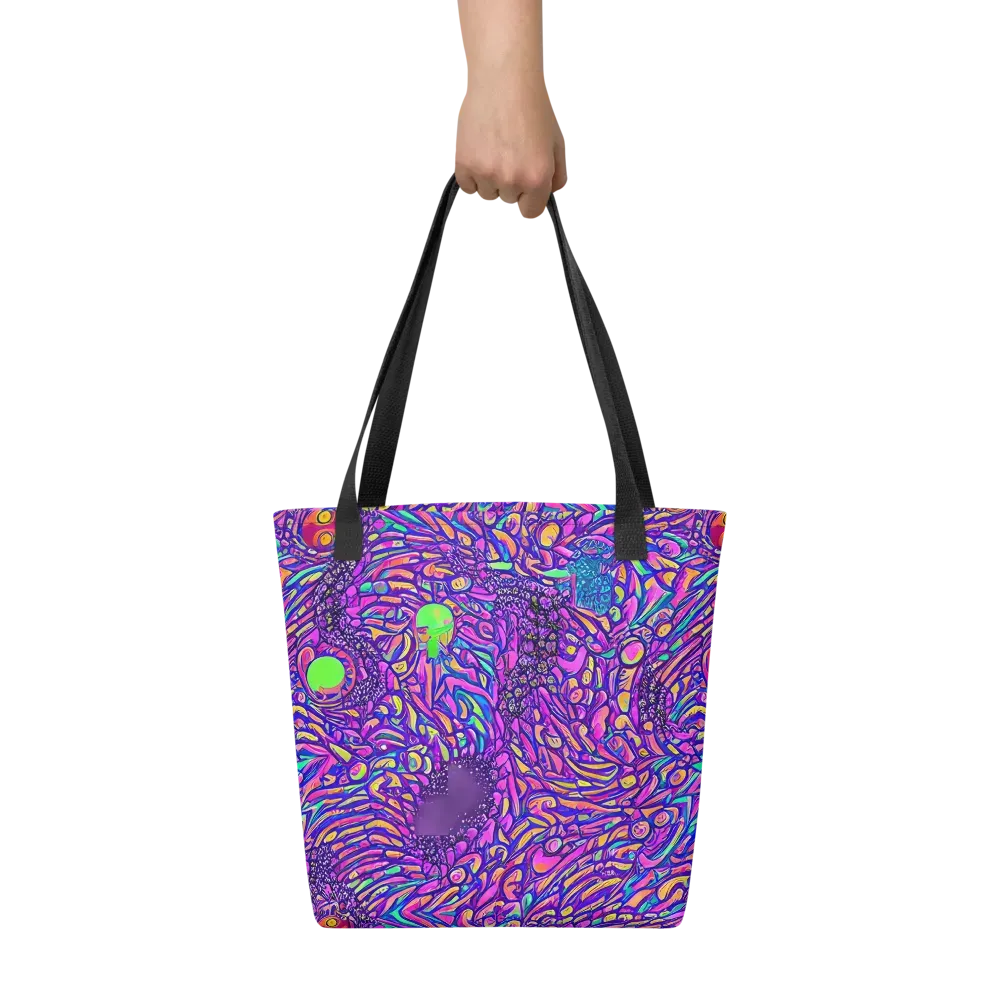 Psychedelic Bloom on Tote Bag — Front
