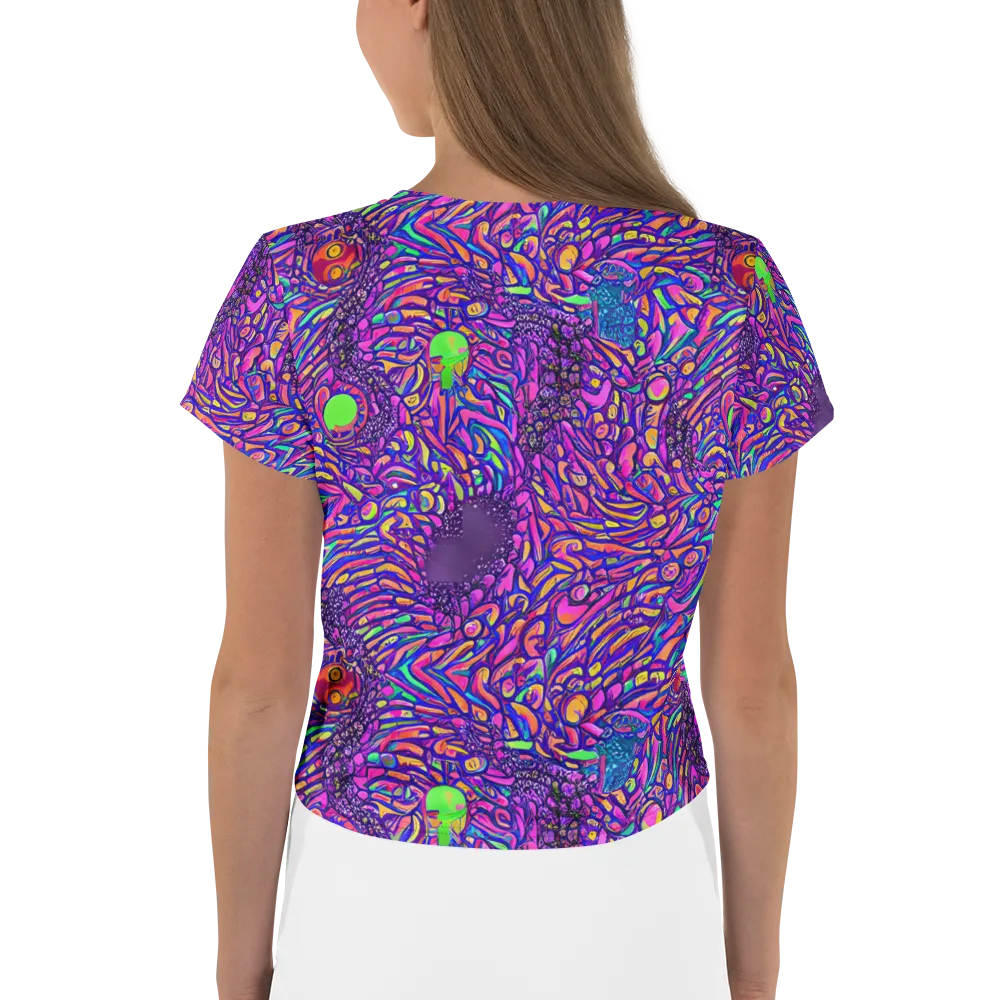 Psychedelic Bloom on Crop Tee — Back