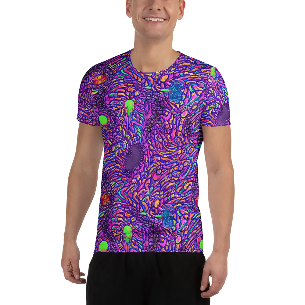 Psychedelic Bloom on Men's Athletic T-Shirt — Front