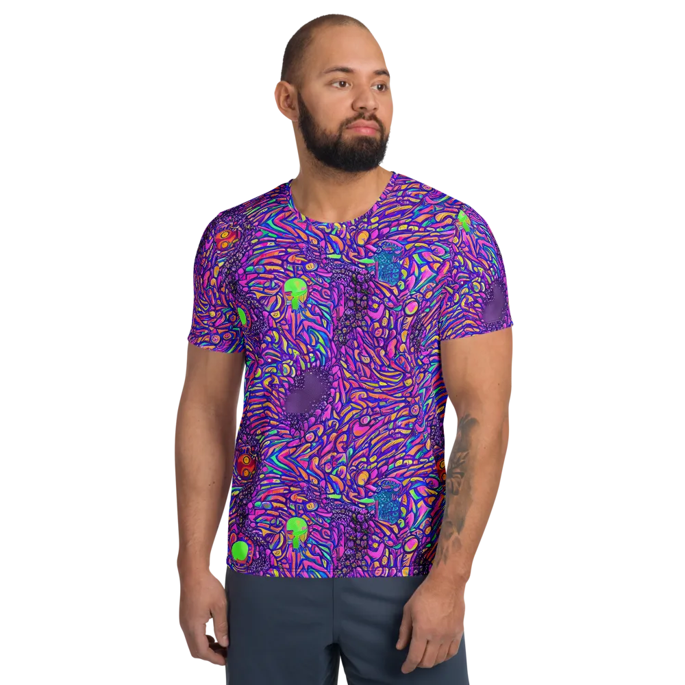 Psychedelic Bloom on Men's Athletic T-Shirt — Front