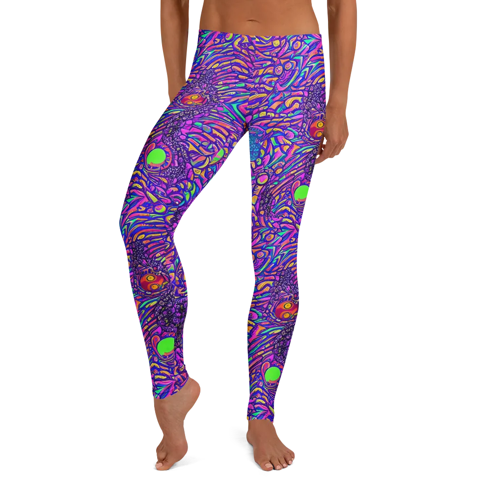 Psychedelic Bloom on Leggings — Front