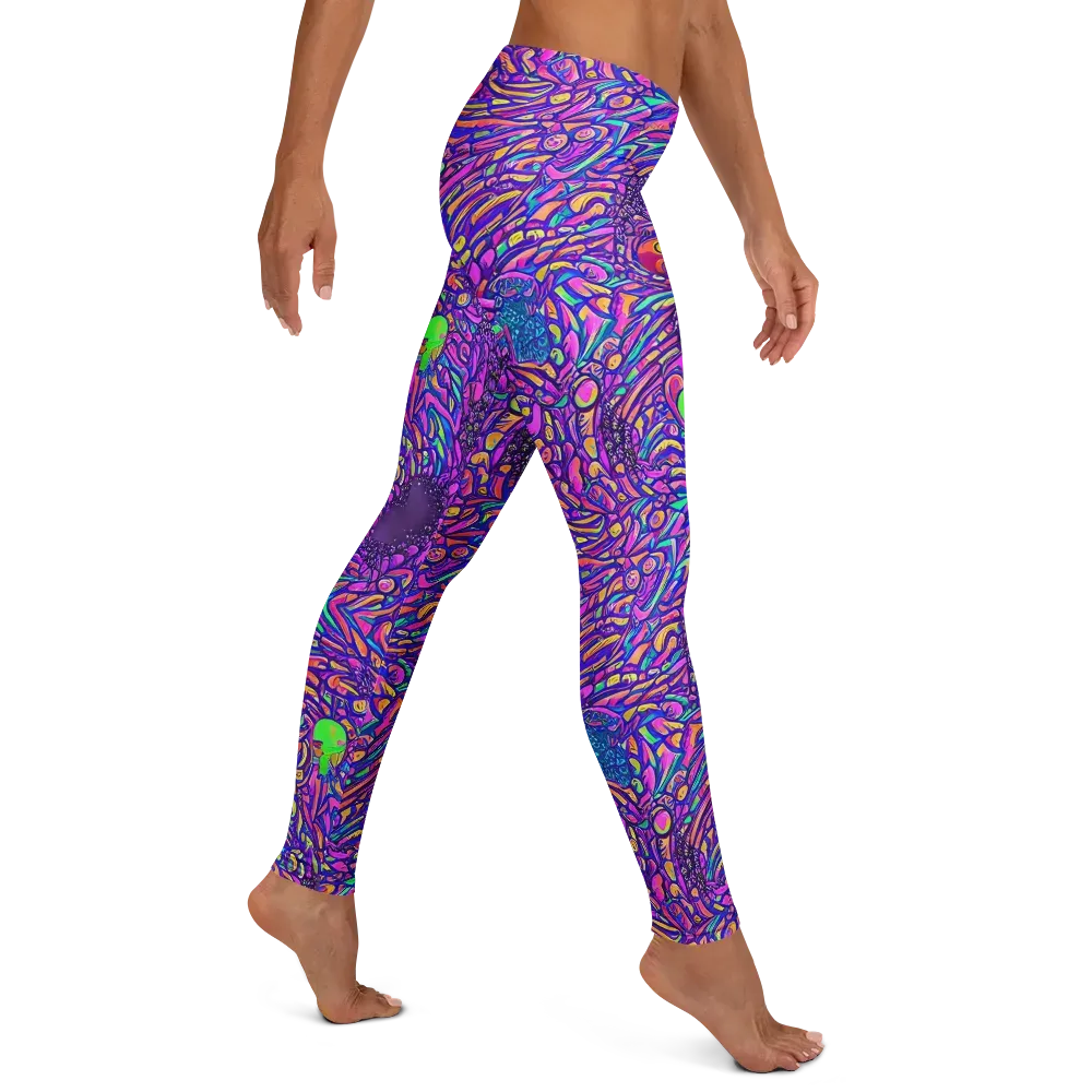 Psychedelic Bloom on Leggings — Right