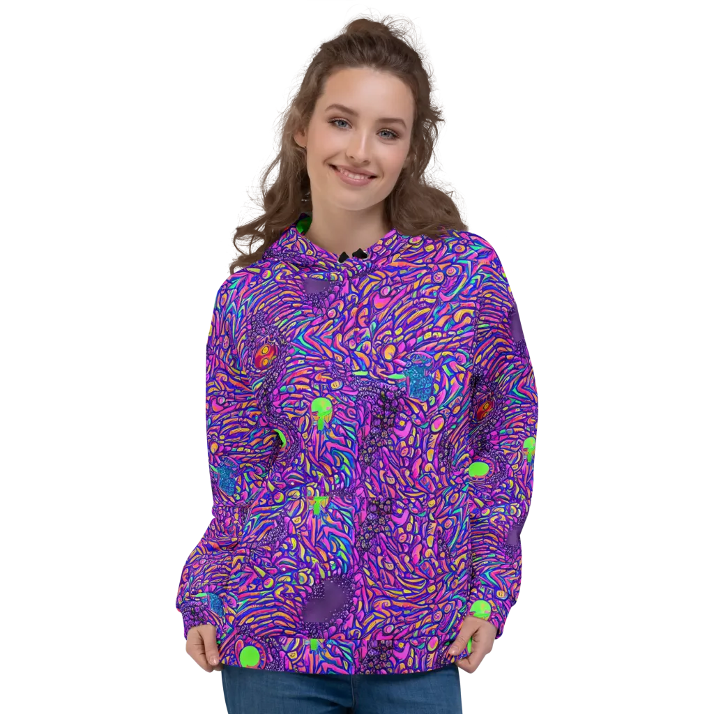 Psychedelic Bloom on Hoodie — Front