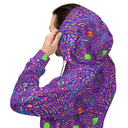 Psychedelic Bloom on a Hoodie