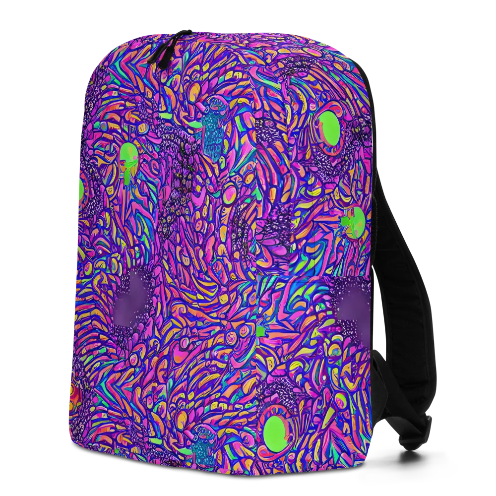 Psychedelic Bloom on Minimalist Backpack — Left