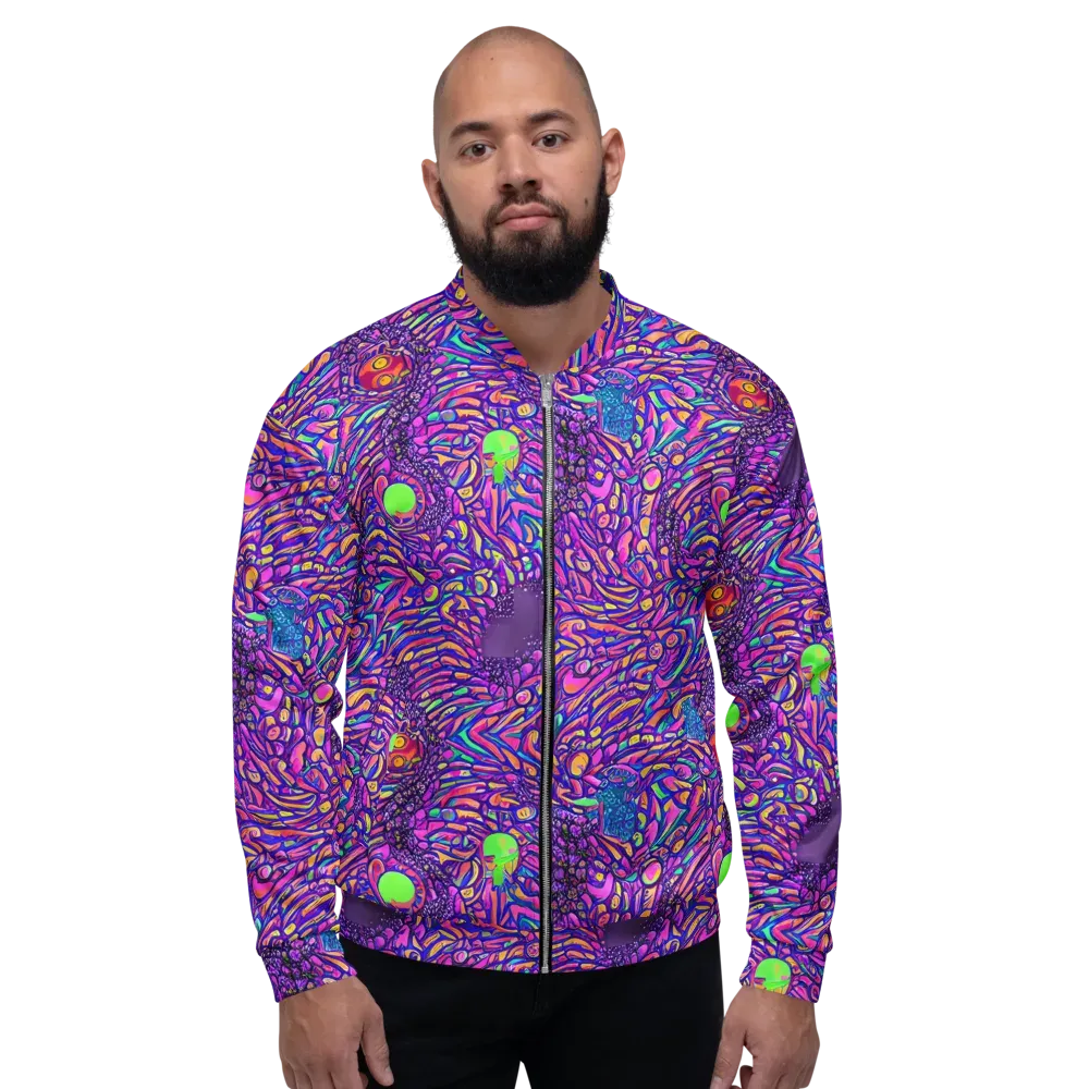 Psychedelic Bloom on Bomber Jacket — Front