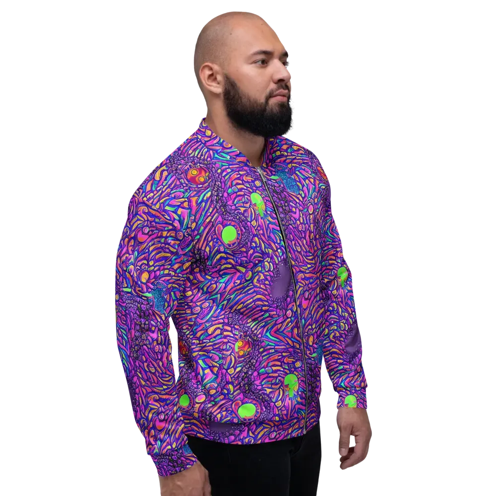 Psychedelic Bloom on Bomber Jacket — Right