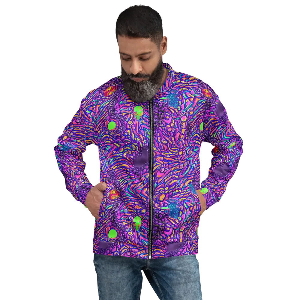 Psychedelic Bloom on Bomber Jacket — Front