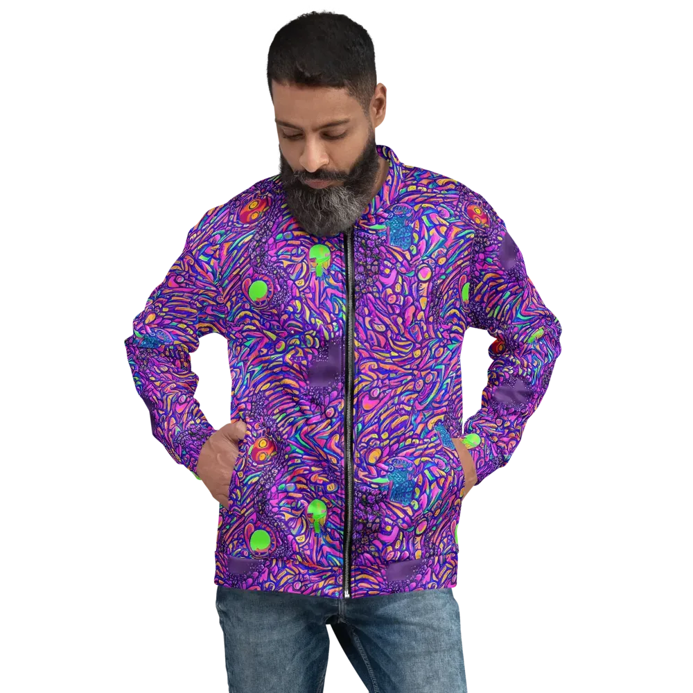 Psychedelic Bloom on Bomber Jacket — Front