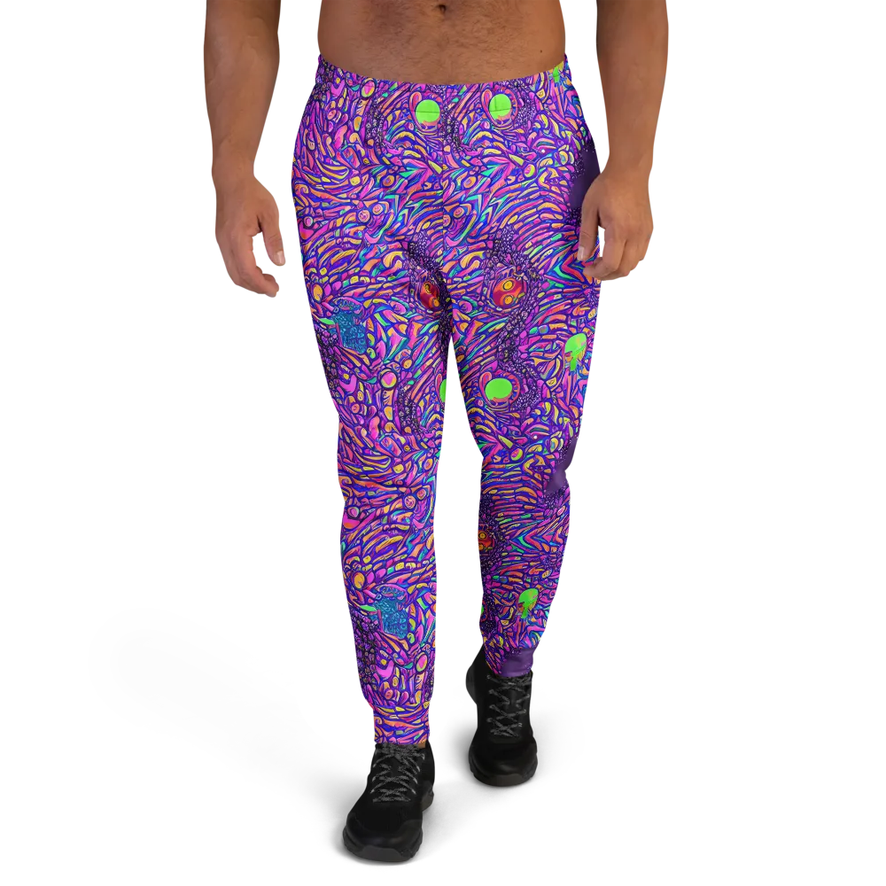 Psychedelic Bloom on Men's Joggers — Front