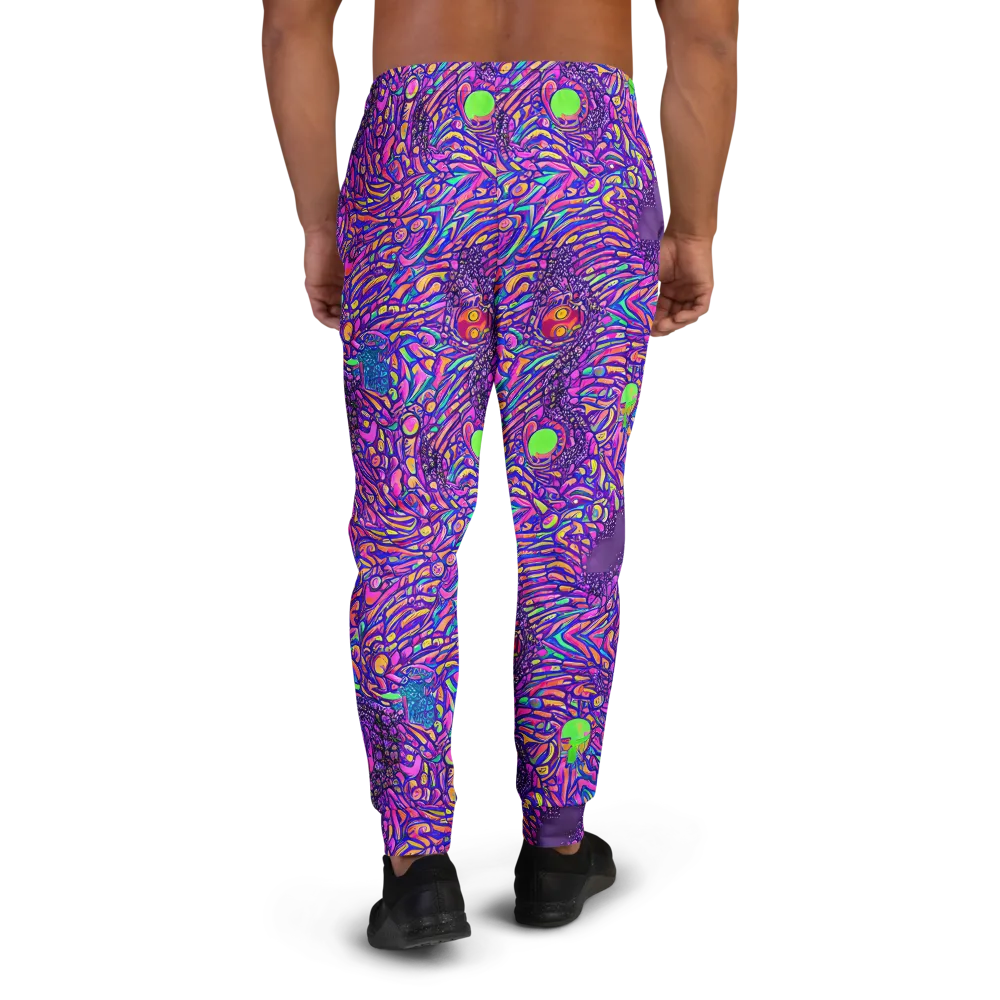 Psychedelic Bloom on Men's Joggers — Back