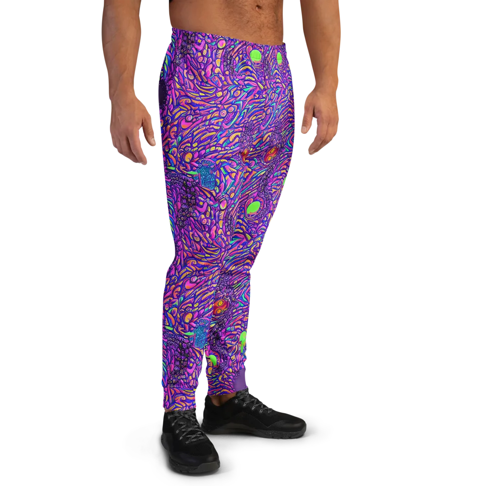 Psychedelic Bloom on Men's Joggers — Right