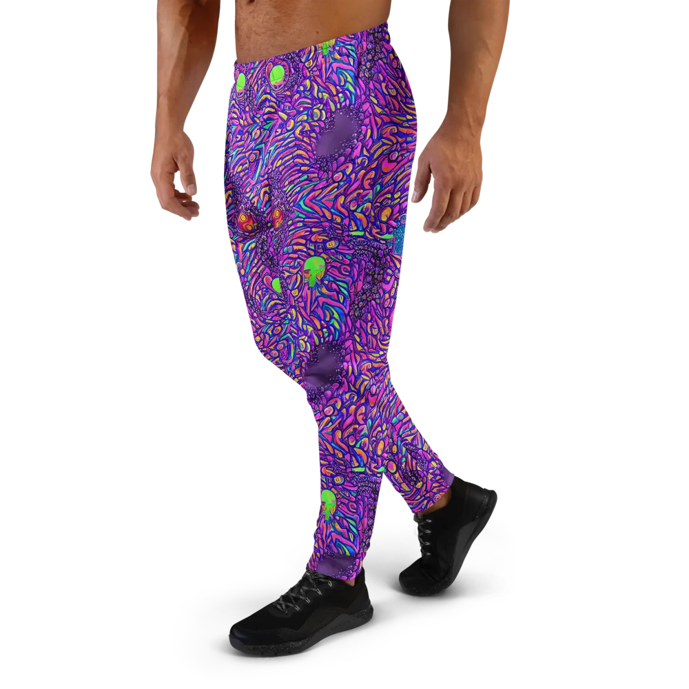 Psychedelic Bloom on Men's Joggers — Left