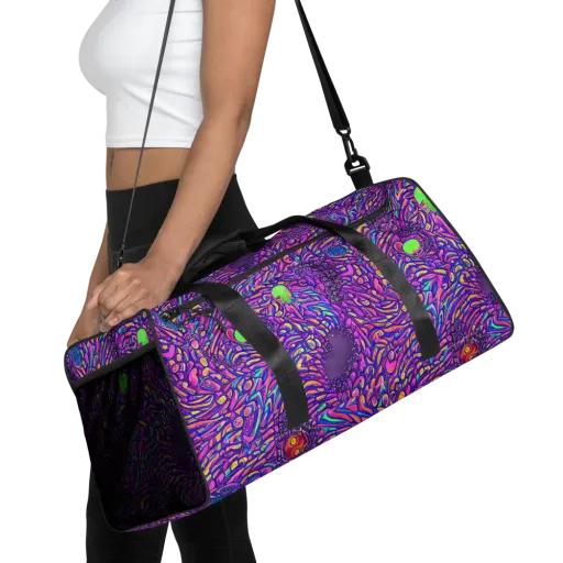 Psychedelic Bloom on a Duffle Bag